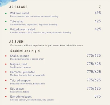 A2 - The Park menu 