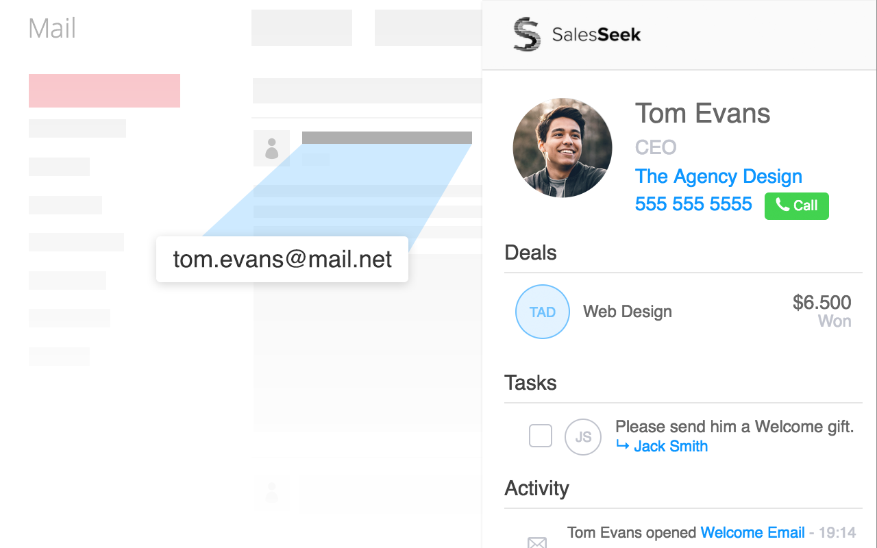 SalesSeek CRM for Chrome Preview image 5