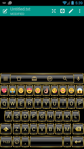 Frame Gold Emoji Keyboard