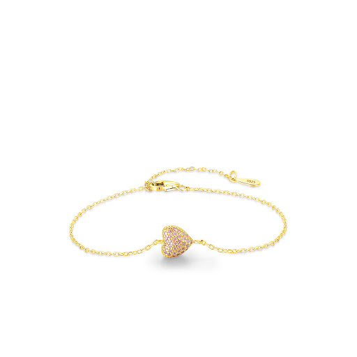 Title 2, Womens Sterling Silver Diamond Inlaid Heart Br...