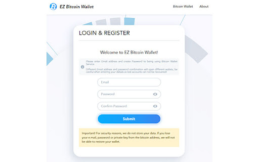 EZ Bitcoin wallet