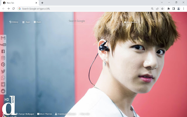 BTS JungKook Wallpaper New Tab