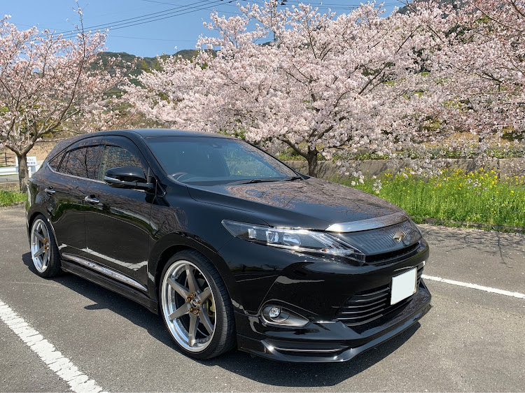 ハリアーの桜と愛車・桜・ドライブ・ホイール交換に関するカスタム事例の投稿画像2枚目