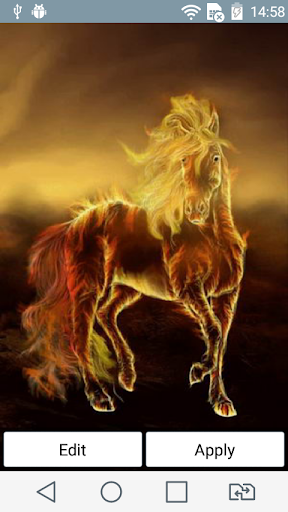 Golden horse live wallpaper