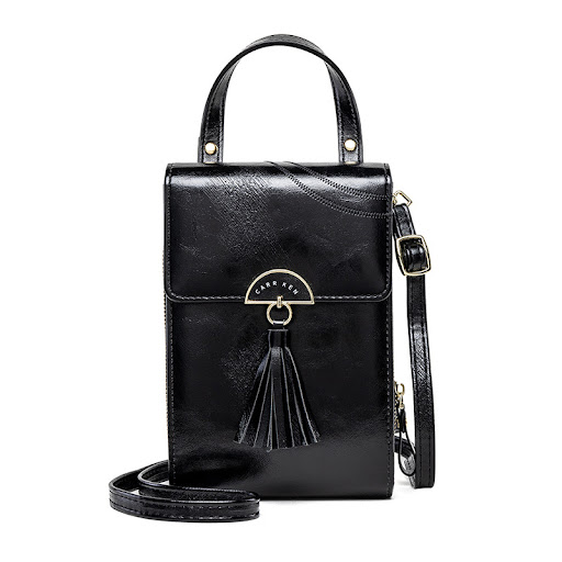 Title 4, Korean style ladies tassel oil wax leather cros...