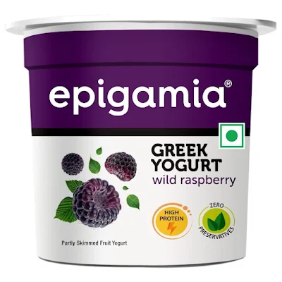 Epigamia Wild Raspberry Greek Yogurt