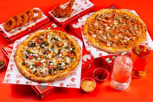 Super OG Pizza + Art Pizza + Onion Rings + Beverages