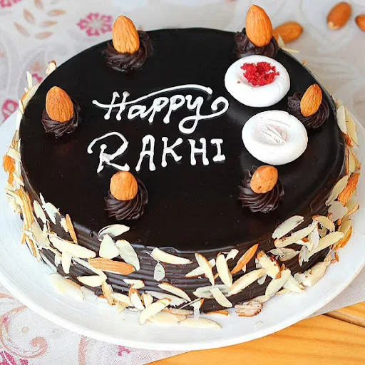 Round Chocolate Rakhi Cake