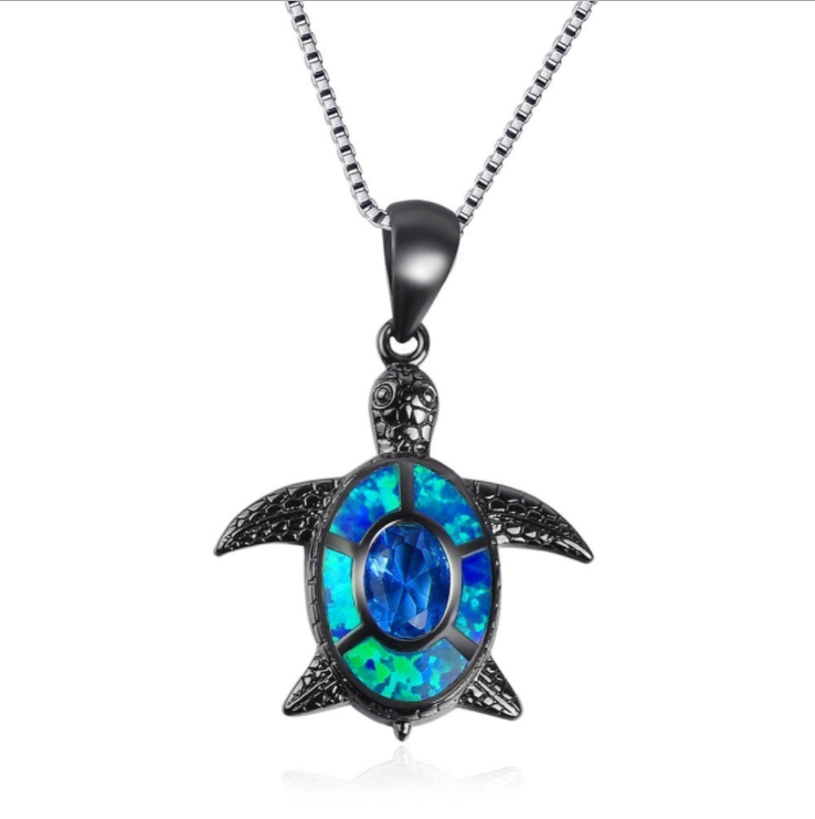 Fashion Black Gold tortoise auspicious Necklace