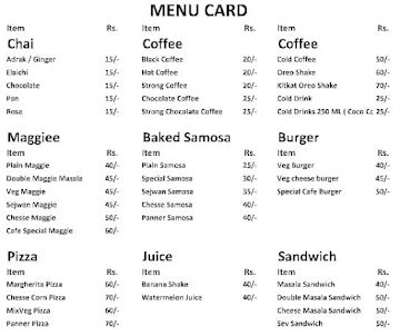 Cafe Choudhary menu 