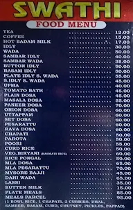 Swathi Family Restaurant menu 2