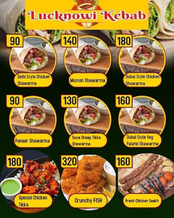 Lucknowi Kebab menu 