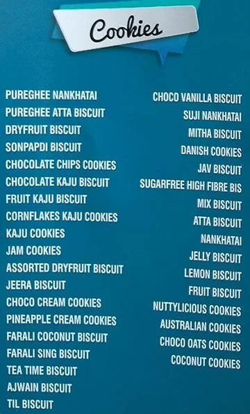 Rajkamal Bakery menu 