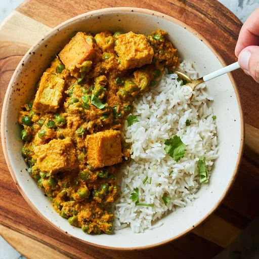 Matar Paneer Rice Bowl