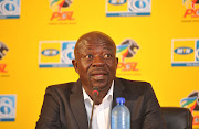 SuperSport United coach Kaitano Tembo speaks to the media during a press conference at the PSL offices in Parktown, Johannesburg, on August 23 2018.