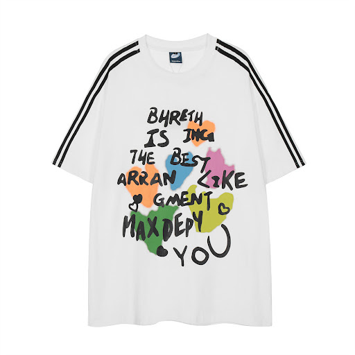 Title 2, Mens Loose Casual Cotton Round Neck T-shirt Co...