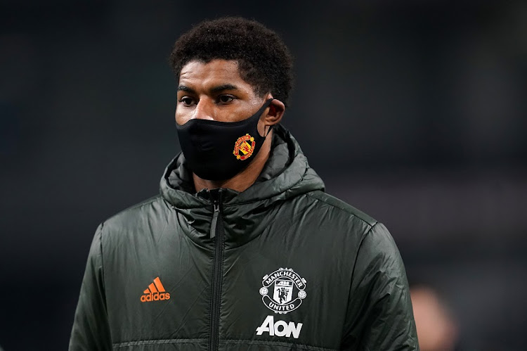 Marcus Rashford of Manchester United looks on after the Premier League match between Burnley and Manchester United at Turf Moor on January 12, 2021 in Burnley, England. Sporting stadiums around England remain under strict restrictions due to the Coronavirus Pandemic as Government social distancing laws prohibit fans inside venues resulting in games being played behind closed doors.