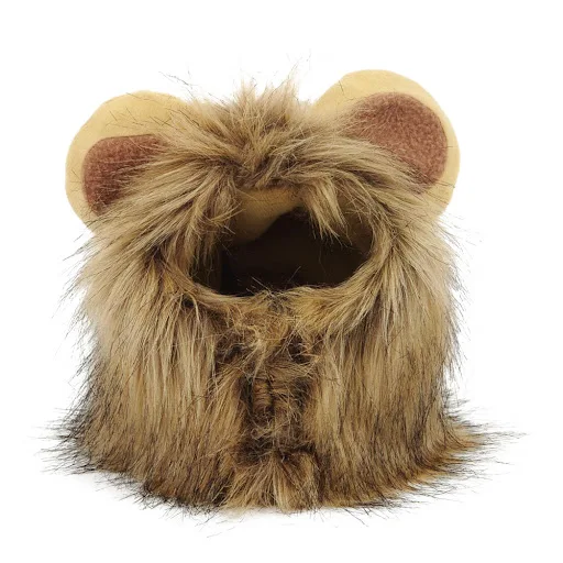 Funny Cute Pet Costume Cosplay The Lion Small Ears Wig Cap Hat for Cat Halloween Clothes Fancy Hat Cat Dog Headgear Hat 