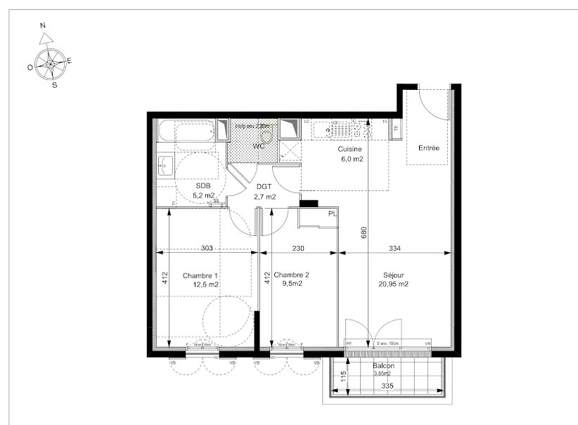 Vente appartement 3 pièces 58.65 m² à Le Plessis-Robinson (92350), 391 000 €