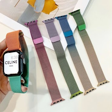Dây Đeo Inox Milanese 45Mm 41Mm 38Mm 42Mm 44Mm 40Mm Thích Hợp Cho Iwatch Series 7 6 Se 1 2 3 4 5