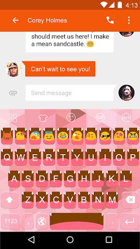 Emoji Keyboard-Pink