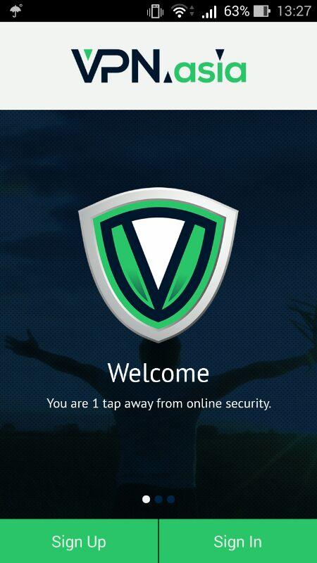 VPN.asia Screen 1