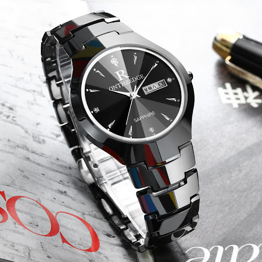 Title 5, Tungsten steel mens quartz watch. Experience d...