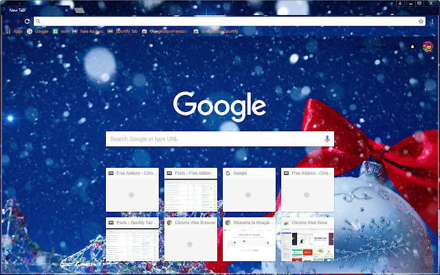 FreeAddon.com - Snow & Winter Theme chrome extension