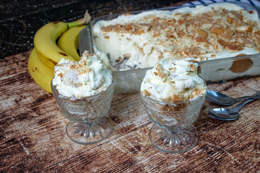 Bowls of Rich and Creamy Banana Pudding.