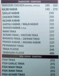 Imperial Restaurant menu 5