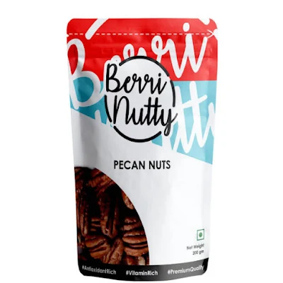 BerriNutty Raw Pecan Nuts Vacuum Packed For Freshness - 200g