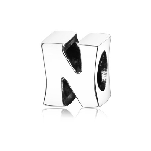 Title 24, Sterling Silver 26 English Alphabet Beads for p...