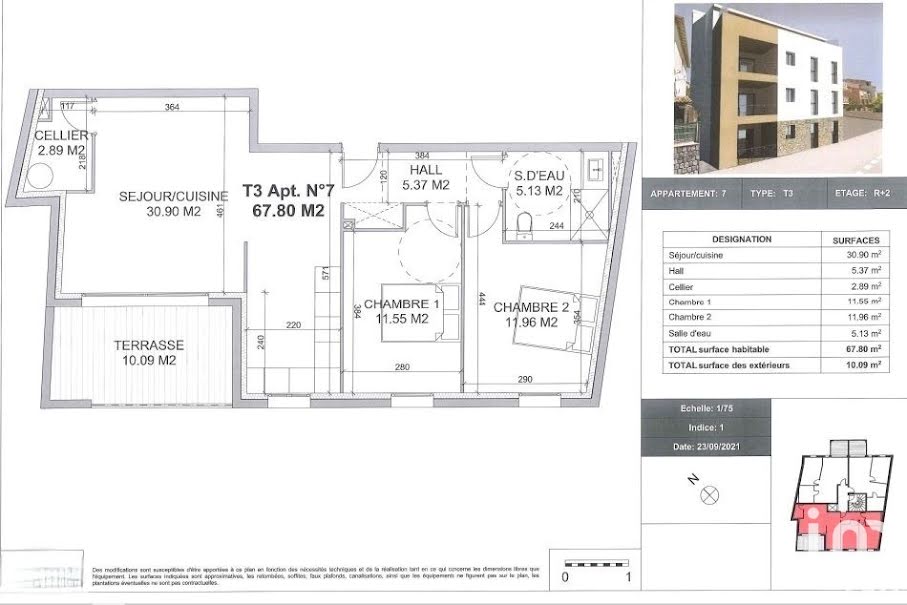 Vente appartement 3 pièces 67 m² à Puget-sur-Argens (83480), 268 500 €
