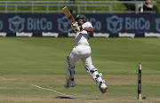 Keegan Petersen during his innings of 72 in SA's first innings against India at Newlands.