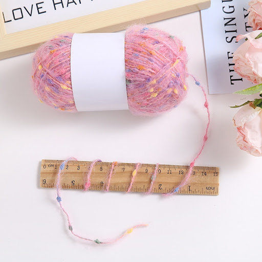 Title 9, Colored Mohair Hand Woven Knitting Thread for l...