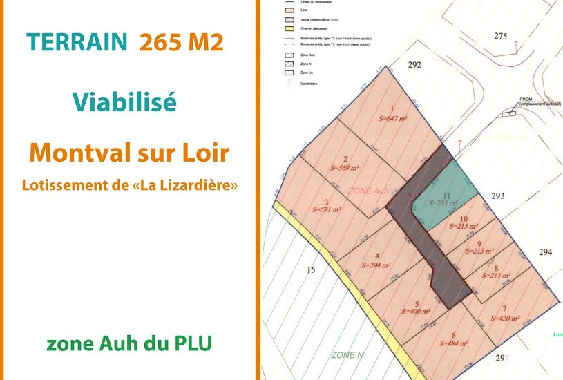  Vente Terrain à bâtir - 265m² à Nogent-sur-Loir (72500) 