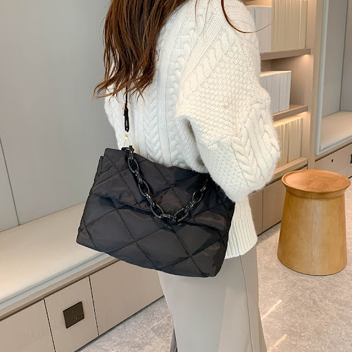 Title 3, Personalized Minimalist Bag featuring Chain Dia...