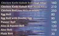 Fadil's Tender Juicy Kathi Kababs menu 1