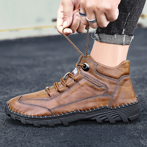 Title 3, Hand-stitched Mens Casual Shoes With Velvet Wa...