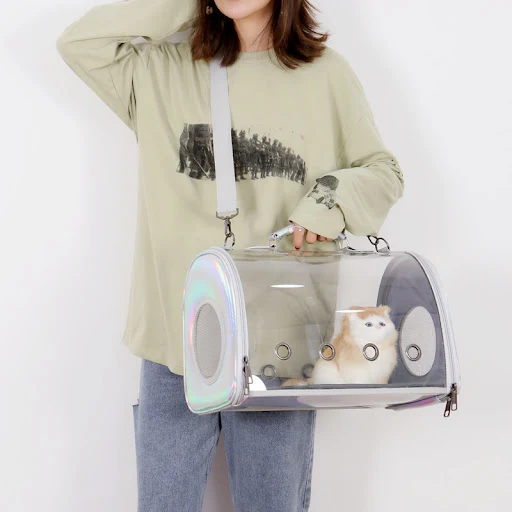 Cat Backpack Carriertransparent Laser Bag Pet Out Cage Portable Handbags Products Carrier Travel
