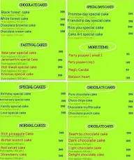 Cake Town menu 1