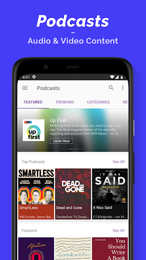 Screenshot Podcast Player