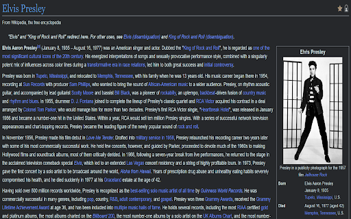 Darkipedia Dark Mode for Wikipedia