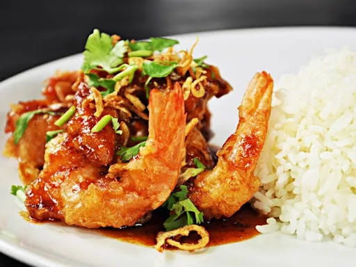 Prawns Manchurian Rice