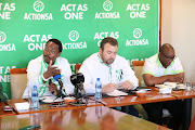 ActionSA's Bongani Baloyi, Michael Beaumont and Funzi Ngobeni. File image.