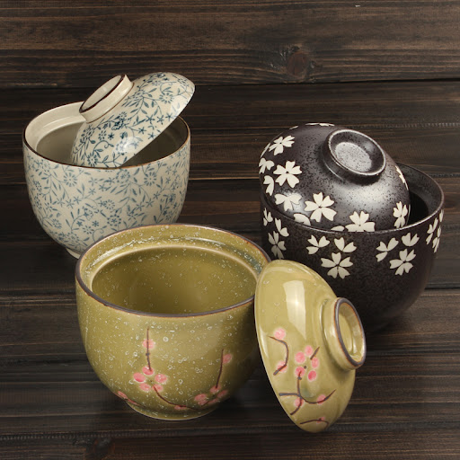 Title 9, Japanese Ceramic Rice Bowl With Lid Preservatio...