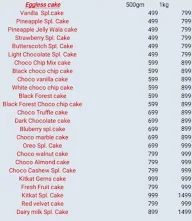 Cake Delivery 24x7 menu 2