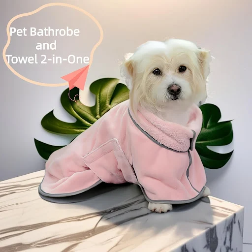 1pc Dog Absorbent Bath Towel, Pet Cooling Absorbent Bathrobe, Bath Towel For Pet Cleaning, Suitable For Cats, Dog Pet Wa