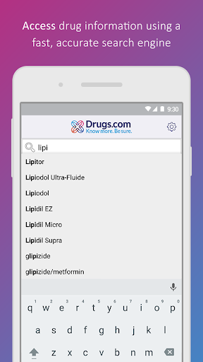 Screenshot Drugs.com Medication Guide