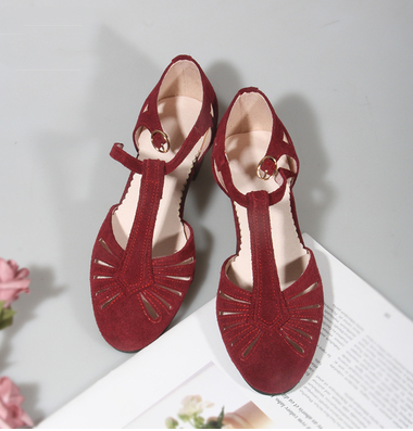 Title 6, Swing Dance Shoes Colorblock Leather Vintage Ho...